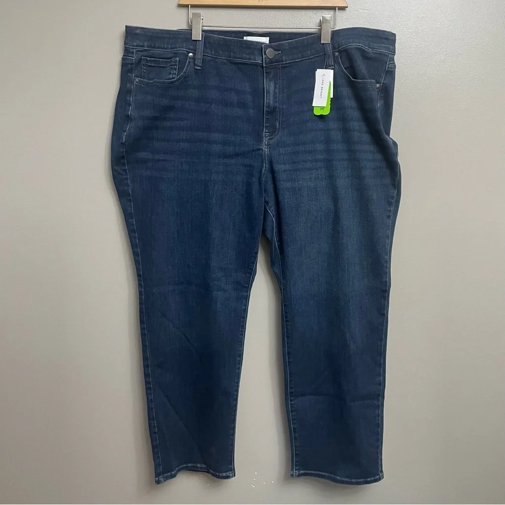 NWT Lane Bryant Mid Rise  Stretch Straight Leg Jeans Blue Women’s 26S